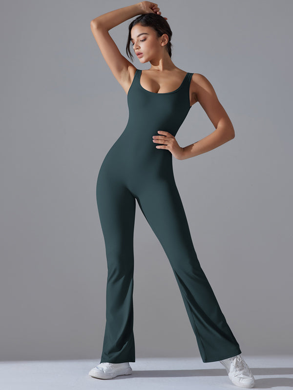 Flexvibe Women’s Yoga Fitness Bodysuit - Barely-There Camisole Slim-Fit Moisture-Wicking