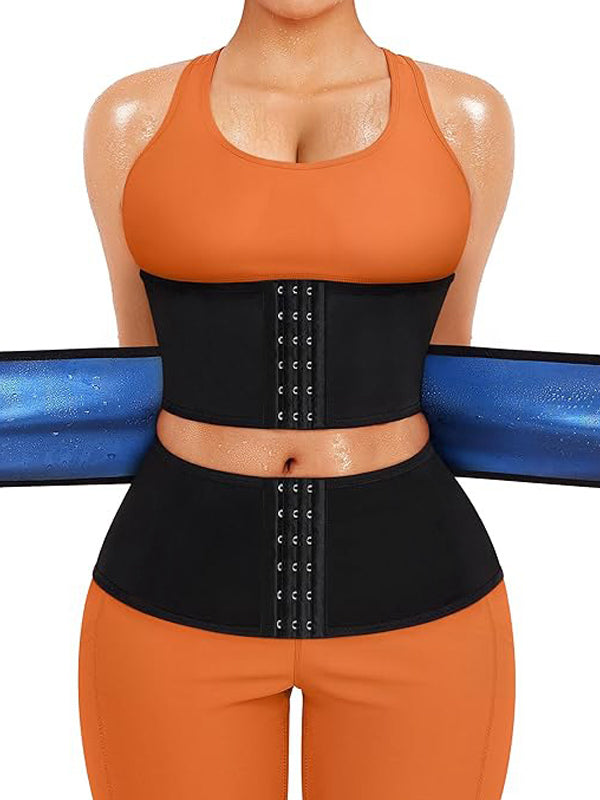 Flexvibe Sweat-Enhancing Waist Trainer - Adjustable Segmented Back Support Shapewear Belt