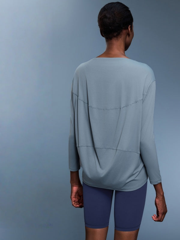 Flexvibe Women’s Yoga Running Casual Top - Naked Feel Quick Dry Loose Long Sleeve