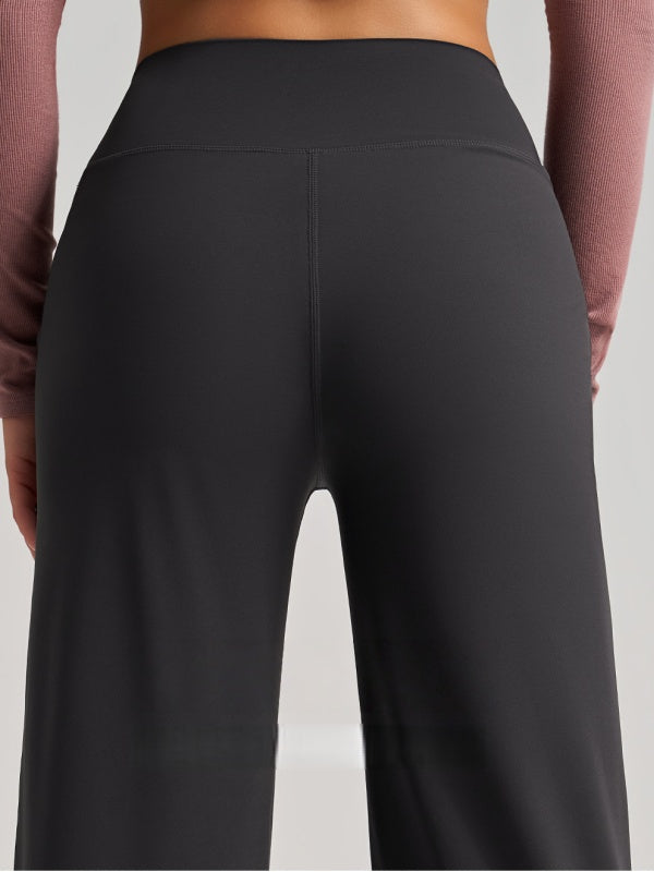Flexvibe High Waisted Straight Leg Pants - Naked Feel M-Shaped Hip Tummy Control Breathable