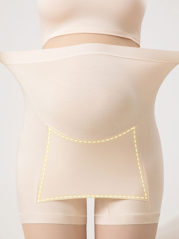 Flexvibe Summer Thin Maternity High Waist Safety Shorts, Antibacterial Crotch, Breathable & Belly Support Pregnancy Leggings