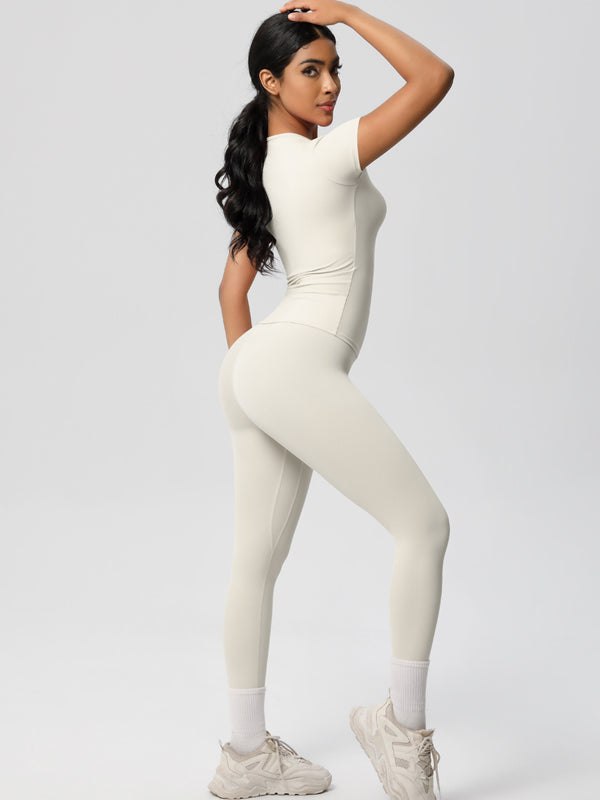 Flexvibe High-Waisted Stretchy Yoga Set - Double-Sided Brushed Versatile Athletic Wear