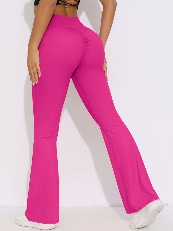 Flexvibe Butt Lifting Wide Leg Cropped Yoga Pants - High Waisted Moisture Wicking for Gym & Daily