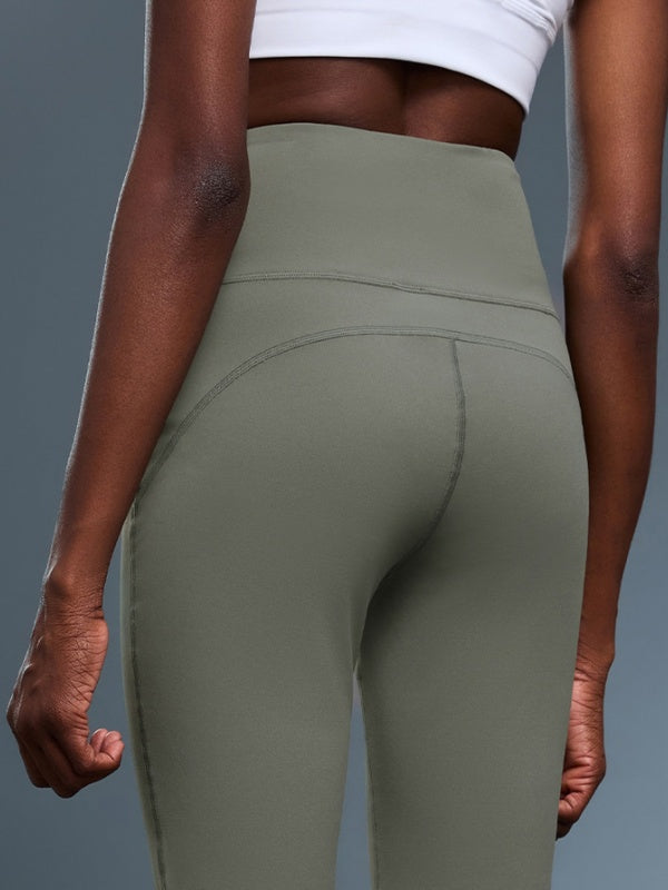 Flexvibe Flattering High Waisted Slightly Flared Yoga Pants - Butt Lifting Barely There for Gym