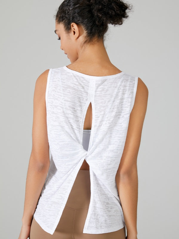 Flexvibe Sleeveless Quick Dry Smock Loose Lightweight Open Back Gym Wear