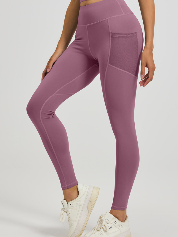 Flexvibe Women's High Waist Yoga Capris - Two Semi-Transparent Side Pockets Barely-There Fit
