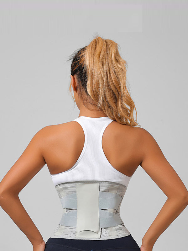 Flexvibe Steel Plate Lumbar Support Waist Belt - Adjustable Lower Back Pain Relief for Daily/Work