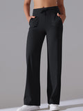 Flexvibe Wide-Leg High-Waisted Cropped Pants - Breathable Moisture-Wicking Casual Comfort Wear