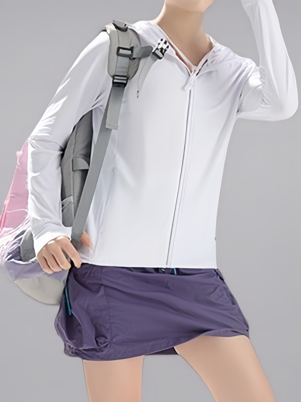 Flexvibe Women's Ice Silk Sun Protection Clothing, Lightweight & Breathable Outdoor UV Protection Jacket for Summer