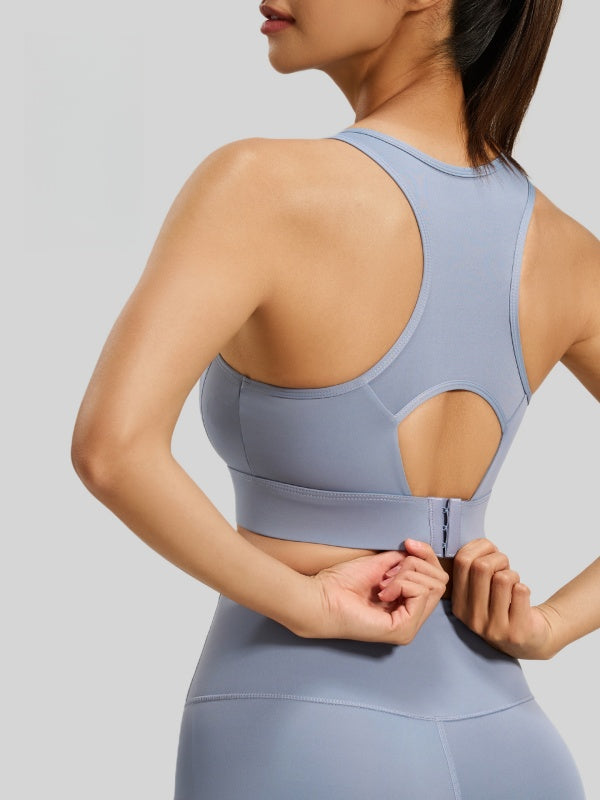 Flexvibe Non-Slip Halter Neck Back Support Bra - Wireless Comfortable Gym Yoga Top