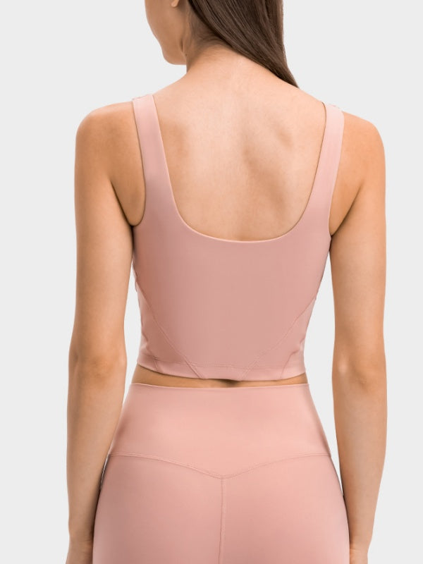 Flexvibe U-Back Yoga Tank Top - Breathable Moisture-Wicking Non-Slip Gym Workout Top