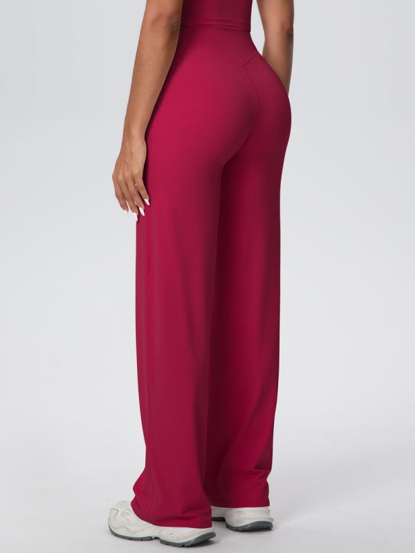 Flexvibe High Waisted Wide Leg Yoga Pants - Buttery Soft Tummy Control Inclusive Fit for Gym