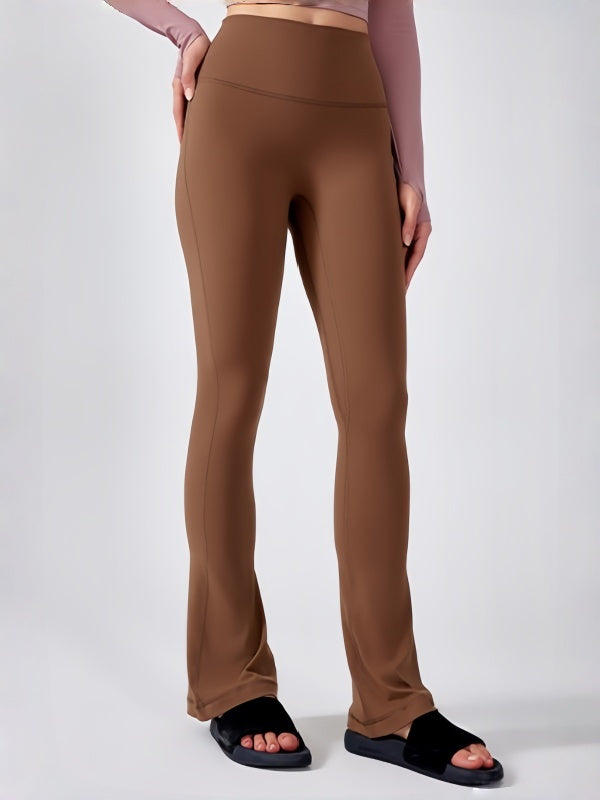 Flexvibe High Waisted Butt Lifting Flared Yoga Leggings - Barely There Fabric Tummy Control
