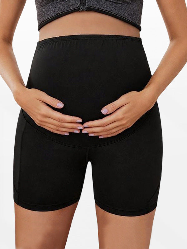 Flexvibe Maternity High-Waisted Shorts - Tummy Support High Elastic Comfortable Pregnancy Daily Wear