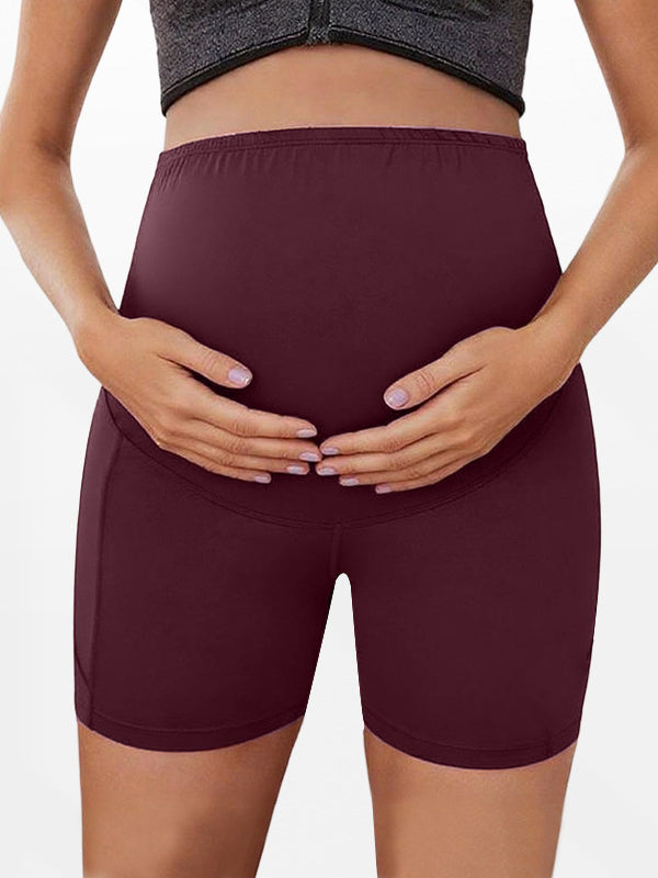 Flexvibe Maternity High-Waisted Shorts - Tummy Support High Elastic Comfortable Pregnancy Daily Wear