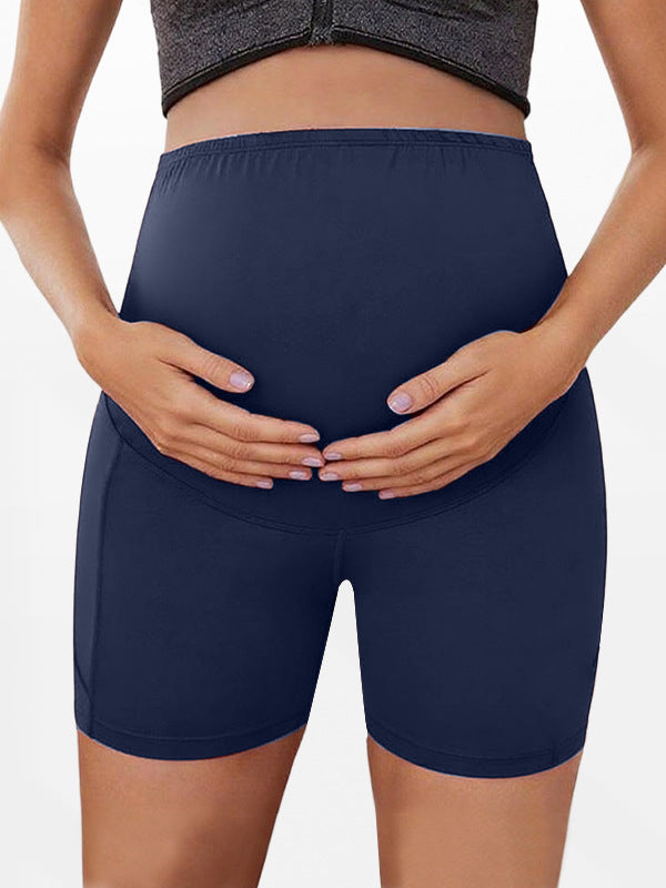 Flexvibe Maternity High-Waisted Shorts - Tummy Support High Elastic Comfortable Pregnancy Daily Wear