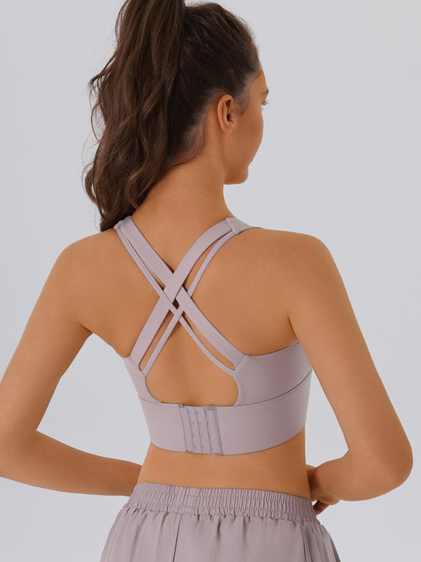 Flexvibe Shockproof Quick Dry Sports Bra Racerback Removable Pads
