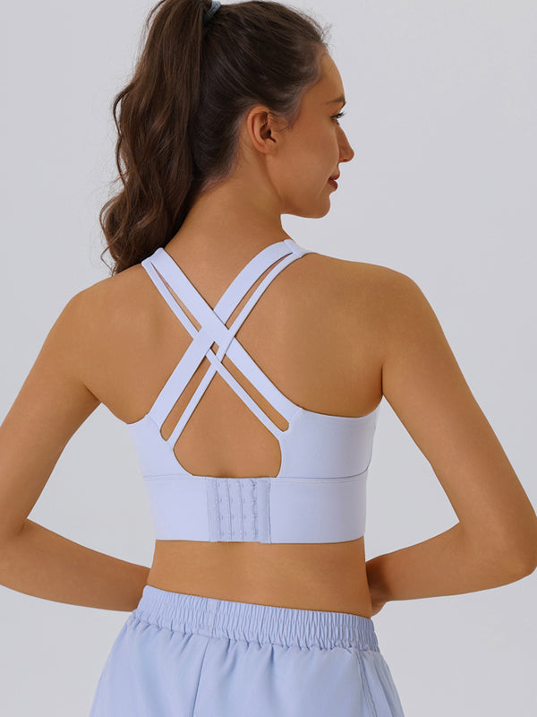 Flexvibe Shockproof Quick Dry Sports Bra Racerback Removable Pads