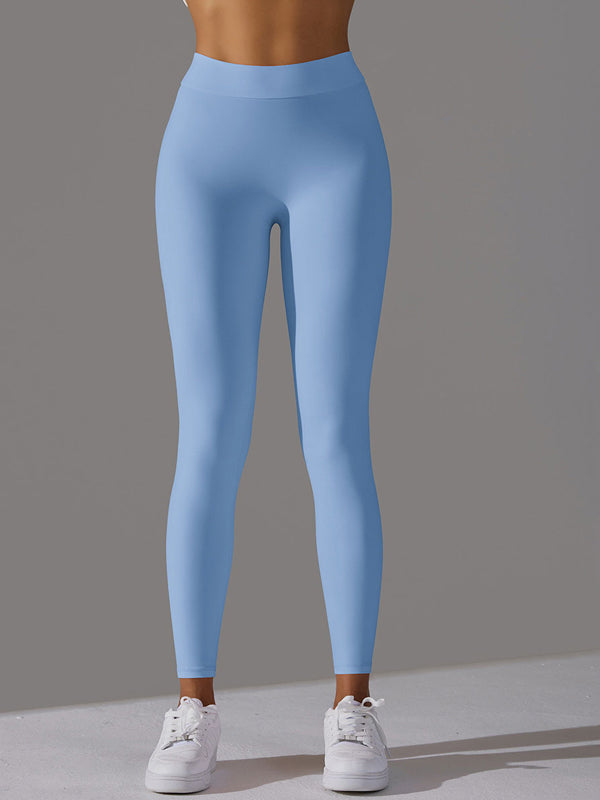 Flexvibe V-Waist Ruffled Yoga Capris - High Waisted Butt Lifting Tummy Control Solid Color
