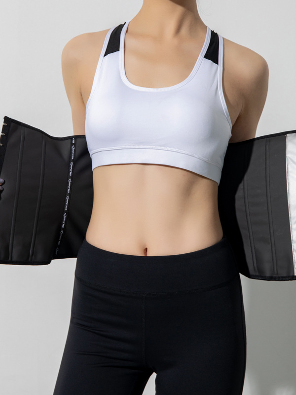 Flexvibe Waist Training Sweat Belt - 13 Memory Boning Graphene Postpartum Yoga Shaper