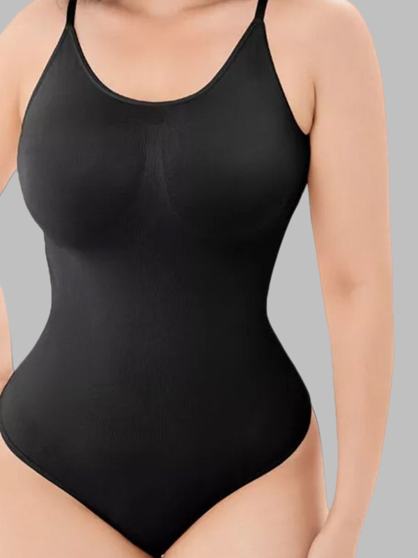 Flexvibe Thong Bodysuit - Snap Button Tummy Control Elastic Women’s Shapewear