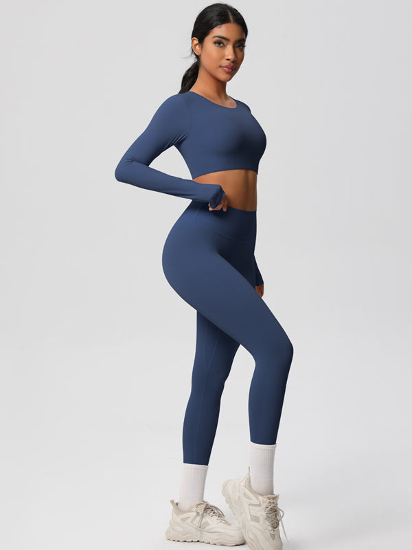 Flexvibe High-Waisted Solid Yoga Set - Elastic Comfortable Breathable Women’s Activewear