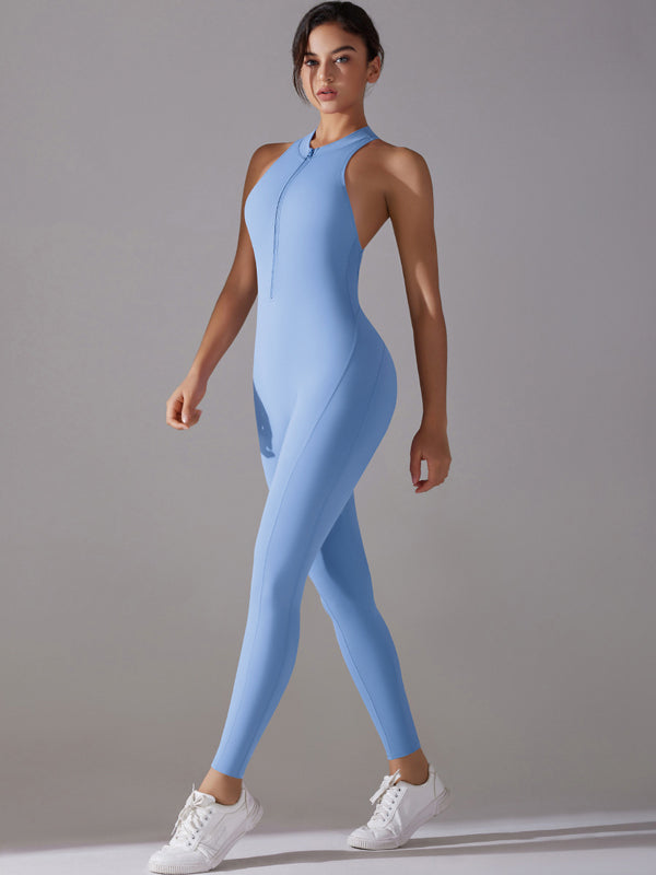 Flexvibe Breathable Stretchy Yoga Bodysuit - Barely-There Backless Versatile Athletic Wear