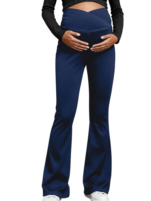 Flexvibe Maternity Winter Yoga Pants - High Elastic Tummy Support Warm Autumn Pregnancy Leggings