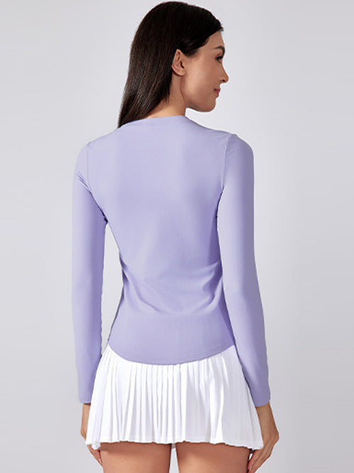 Flexvibe Buttery Soft Quick Dry Sports T-Shirt High Elastic Fitted Long Sleeve