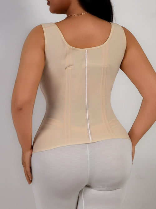 Flexvibe Breathable Mesh Tummy Control XS-3XL - Adjustable Straps 15 Boning Anti-Roll Shapewear
