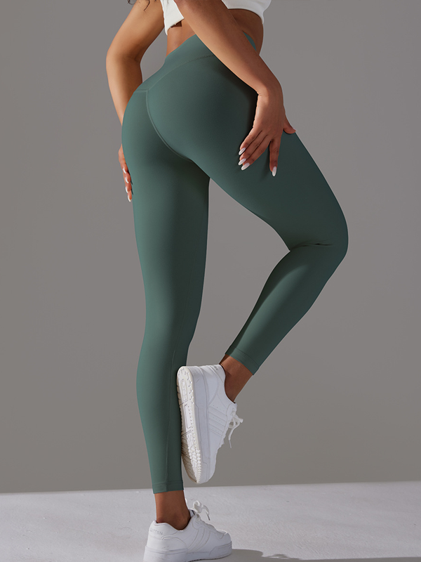 Flexvibe High Waisted Barely There Yoga Capris - Double-Sided Brushed Tummy Control Breathable