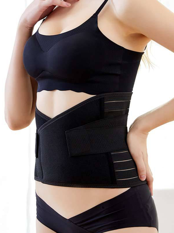 Flexvibe Pregnancy Postpartum Belly Binder - Enhanced Support Adjustable Breathable Recovery Wear