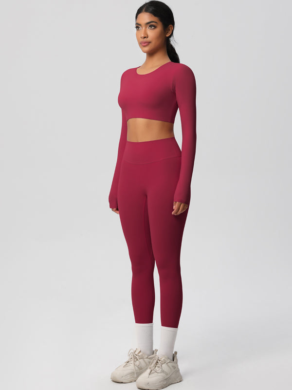 Flexvibe High-Waisted Solid Yoga Set - Elastic Comfortable Breathable Women’s Activewear