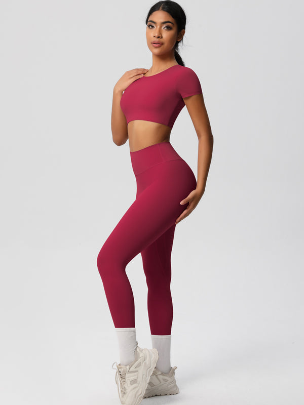 Flexvibe High-Waisted Stretchy Yoga Set - Double-Sided Brushed Versatile Athletic Wear
