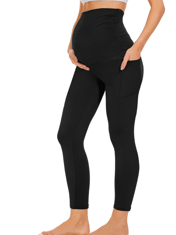 Flexvibe Lightweight Maternity Yoga Leggings - High-Elastic Tummy Support Breathable Wear