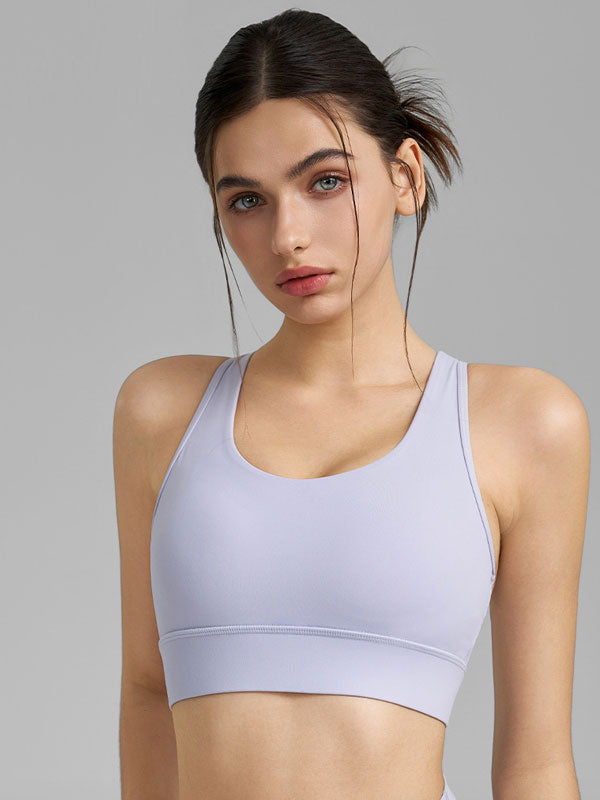 Flexvibe Shockproof High Support Mesh Panel Sports Bra - Removable Pads Breathable S-3XL