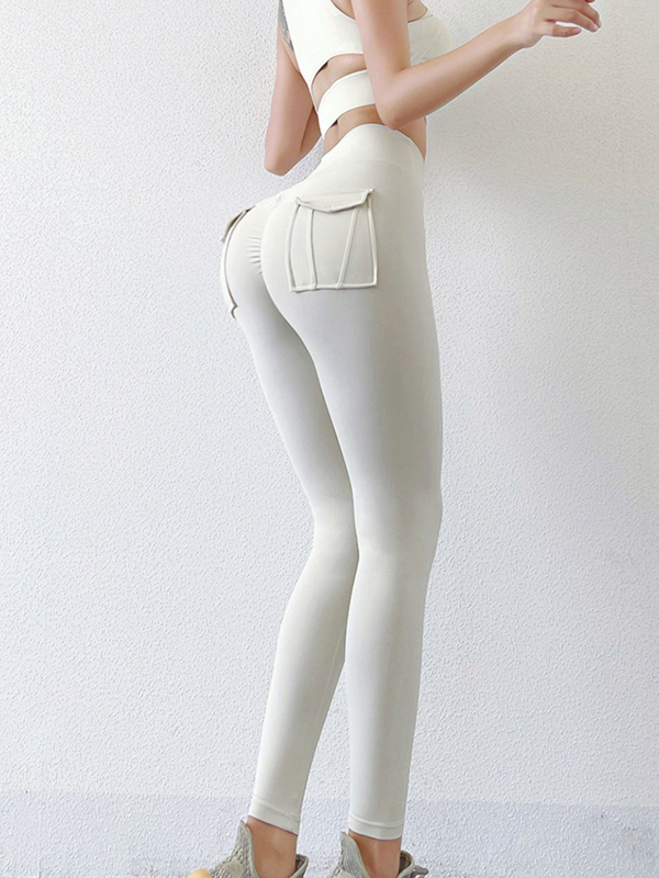 Flexvibe High Waisted Tummy Control Yoga Leggings - Buttery Soft Hip Lifting with Pockets