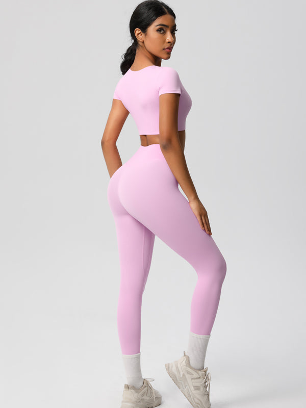 Flexvibe High-Waisted Stretchy Yoga Set - Double-Sided Brushed Versatile Athletic Wear