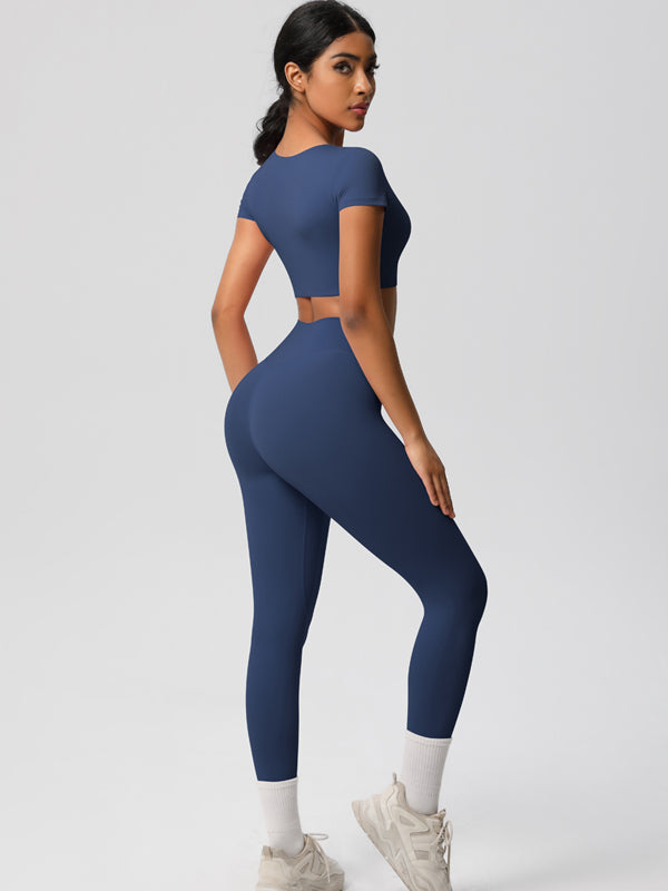 Flexvibe High-Waisted Stretchy Yoga Set - Double-Sided Brushed Versatile Athletic Wear