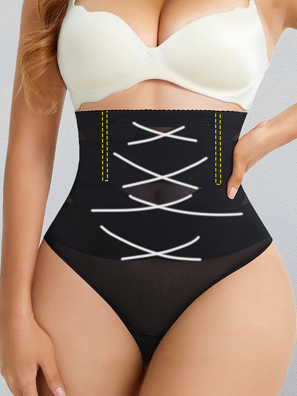 Flexvibe Mesh Shapewear Thong XS-3XL - Slimming Breathable Invisible Daily Gym Underwear