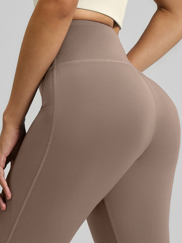 Flexvibe High Waisted Butt Lifting Flared Yoga Leggings - Buttery Soft Barely There Tummy Control