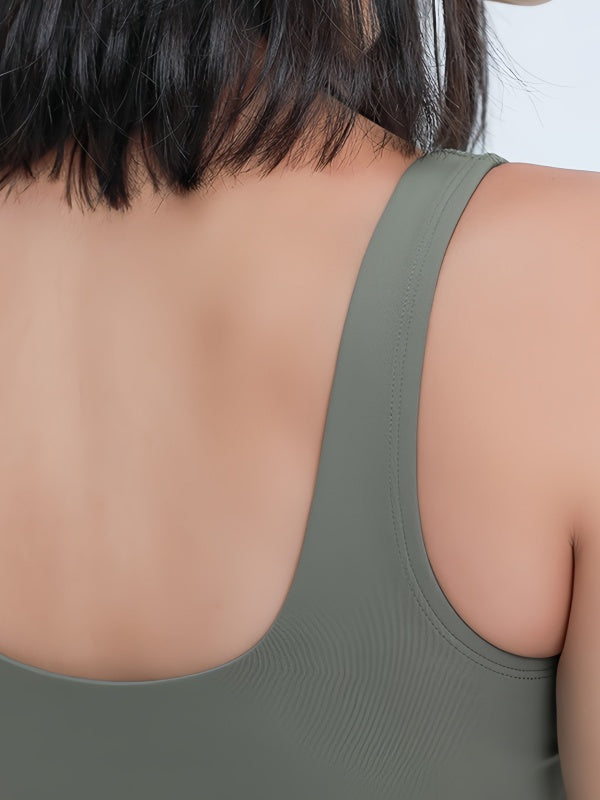 Flexvibe V-Neck Yoga Tank Top - Breathable Moisture-Wicking Non-Slip Gym Workout Top