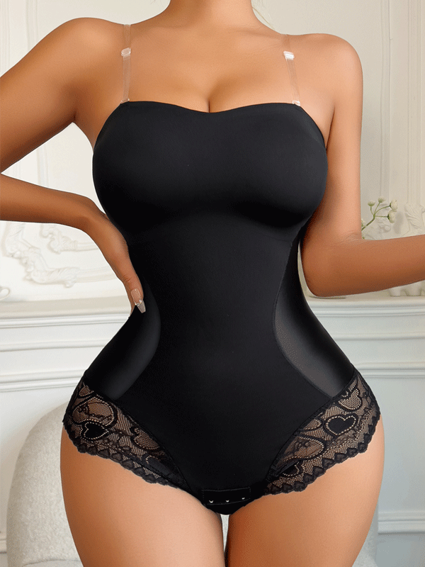 Flexvibe Seamless Lace Shapewear Bodysuit - Tummy Control Confident Daily Wear