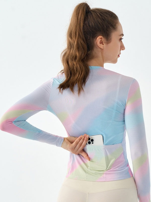 Flexvibe Women's Windproof Cycling Jacket, Lightweight Breathable Outdoor Biking Long Sleeve Sports Top
