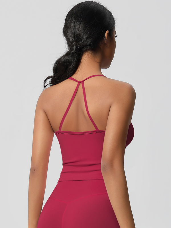 Flexvibe Double-Sided Brushed Longline Sports Bra - Moisture-Wicking Winter Yoga