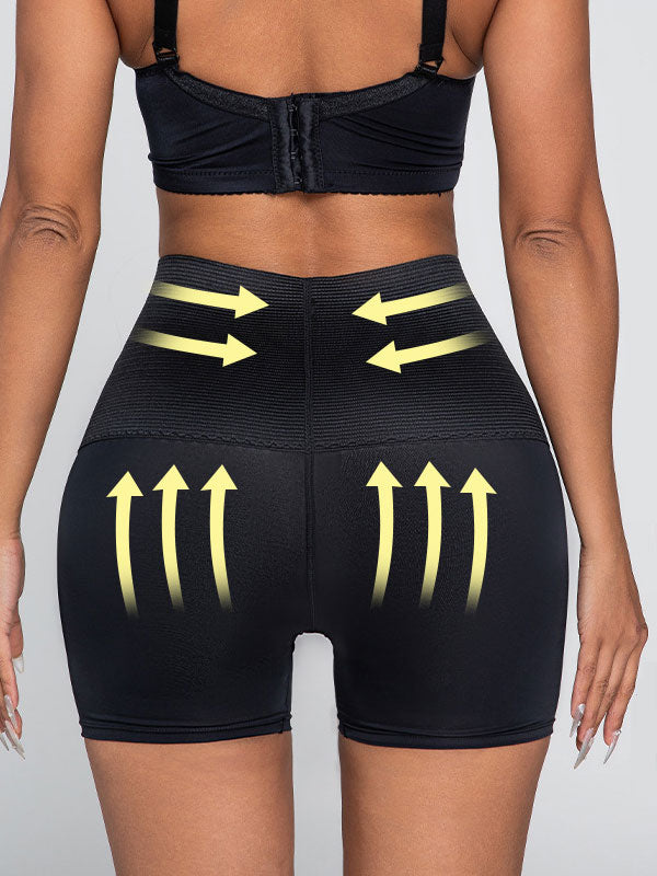 Flexvibe High Waist Tummy Control Butt Lifting Shorts, Extra Wide Waistband, Stretchy Seamless Boyshorts