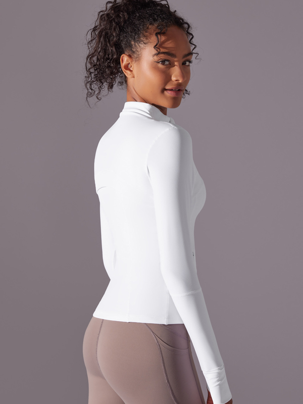 Flexvibe Stretchy Breathable Yoga Jacket - Stand-Up Collar Zipper Versatile Athletic Outerwear