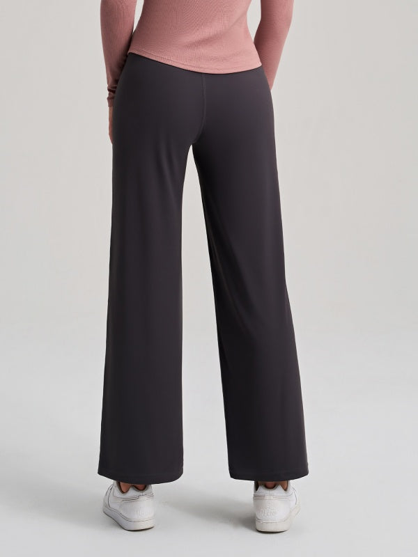 Flexvibe High Waisted Straight Leg Pants - Naked Feel M-Shaped Hip Tummy Control Breathable