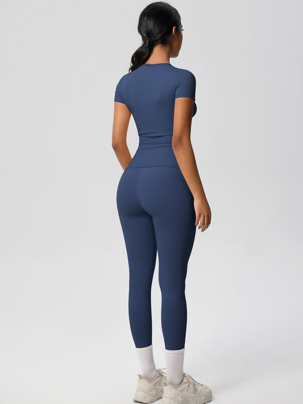 Flexvibe High-Waisted Stretchy Yoga Set - Double-Sided Brushed Versatile Athletic Wear