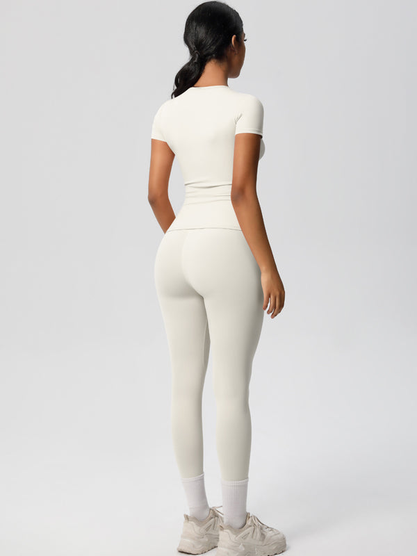 Flexvibe High-Waisted Stretchy Yoga Set - Double-Sided Brushed Versatile Athletic Wear